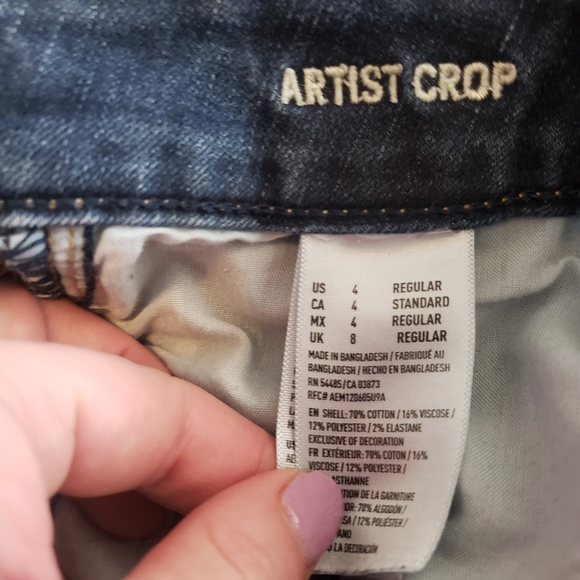 American Eagle crop jeans size 4 - Picture 2 of 5